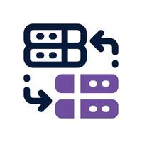 transfer data dual tone icon. Sleek and modern icon for websites and mobile apps. vector