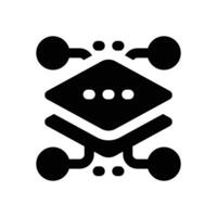 layer server glyph icon. Strong and solid icon for websites and mobile apps. vector