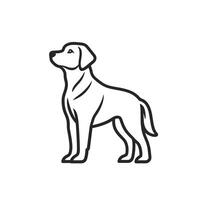 Flat Of Labrador Logo Design Logo Element with Subtle Texture logo vector