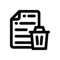 delete file line icon. Clean and minimalist icon for websites and mobile apps. vector