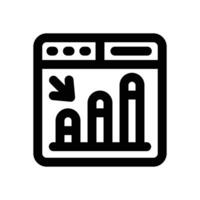 website traffic line icon. Clean and minimalist icon for websites and mobile apps. vector