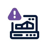risk dual tone icon. Sleek and modern icon for websites and mobile apps. vector