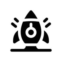 lauch rocket glyph icon. Strong and solid icon for websites and mobile apps. vector