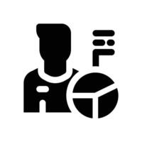 employee data glyph icon. Strong and solid icon for websites and mobile apps. vector