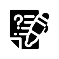 questionnaire glyph icon. Strong and solid icon for websites and mobile apps. vector