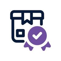 quality product dual tone icon. Sleek and modern icon for websites and mobile apps. vector