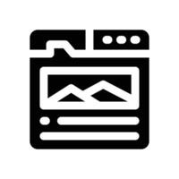 article glyph icon. Strong and solid icon for websites and mobile apps. vector