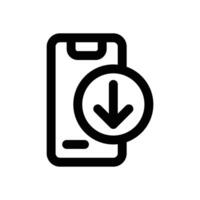 mobile app line icon. Clean and minimalist icon for websites and mobile apps. vector