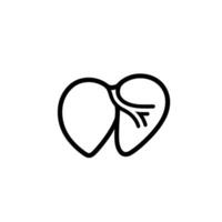 Soft Of Liver Icon Set with Clean Style vector