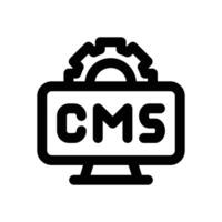 cms line icon. Clean and minimalist icon for websites and mobile apps. vector