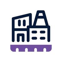 industry dual tone icon. Sleek and modern icon for websites and mobile apps. vector