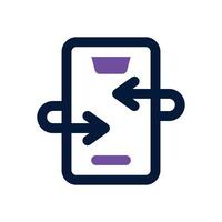 update dual tone icon. Sleek and modern icon for websites and mobile apps. vector
