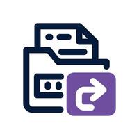 data recovery dual tone icon. Sleek and modern icon for websites and mobile apps. vector
