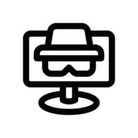 anonymous line icon. Clean and minimalist icon for websites and mobile apps. vector