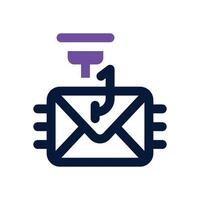 phising dual tone icon. Sleek and modern icon for websites and mobile apps. vector