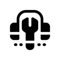 tech support glyph icon. Strong and solid icon for websites and mobile apps. vector