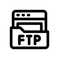 ftp line icon. Clean and minimalist icon for websites and mobile apps. vector