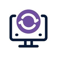 software update dual tone icon. Sleek and modern icon for websites and mobile apps. vector