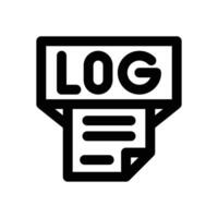 log format line icon. Clean and minimalist icon for websites and mobile apps. vector