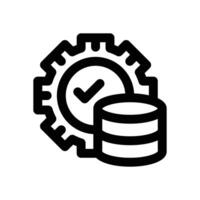 database management line icon. Clean and minimalist icon for websites and mobile apps. vector