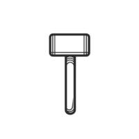 Flat Of Mallet Icon Set on White Background vector