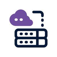 hosting dual tone icon. Sleek and modern icon for websites and mobile apps. vector