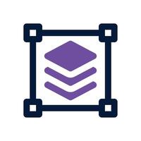 layer dual tone icon. Sleek and modern icon for websites, mobile apps, marketing materials, and corporate design. Fully scalable and ready to use. vector