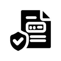 data regulation glyph icon. Strong and solid icon for websites and mobile apps. vector