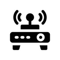 wifi router glyph icon. Strong and solid icon for websites, mobile interfaces, presentations, and visual branding. High quality and easy to edit. vector
