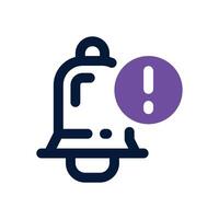 notification dual tone icon. Sleek and modern icon for websites and mobile apps. vector