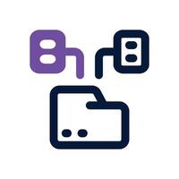 data modeling dual tone icon. Sleek and modern icon for websites and mobile apps. vector