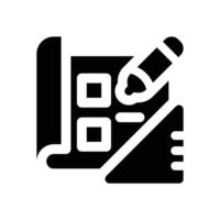 sketch glyph icon. Strong and solid icon for websites and mobile apps. vector