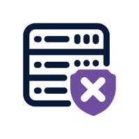 server error dual tone icon. Sleek and modern icon for websites and mobile apps. vector