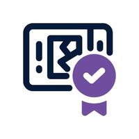 quality content dual tone icon. Sleek and modern icon for websites and mobile apps. vector