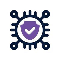 security dual tone icon. Sleek and modern icon for websites and mobile apps. vector