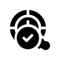 retrospective glyph icon. Strong and solid icon for websites and mobile apps. vector