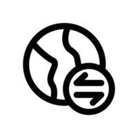 global transfer line icon. Clean and minimalist icon for websites and mobile apps. vector