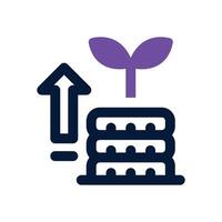 growth dual tone icon. Sleek and modern icon for websites and mobile apps. vector