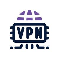 vpn dual tone icon. Sleek and modern icon for websites and mobile apps. vector