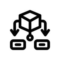 dependency line icon. Clean and minimalist icon for websites and mobile apps. vector