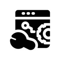 software development glyph icon. Strong and solid icon for websites and mobile apps. vector