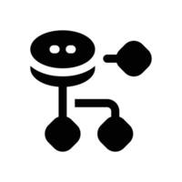 data flow glyph icon. Strong and solid icon for websites and mobile apps. vector