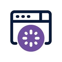 loading dual tone icon. Sleek and modern icon for websites and mobile apps. vector