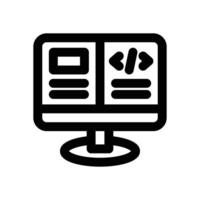front end line icon. Clean and minimalist icon for websites and mobile apps. vector