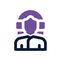 customer service dual tone icon. Sleek and modern icon for websites and mobile apps. vector