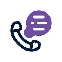 phone call dual tone icon. Sleek and modern icon for websites and mobile apps. vector