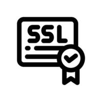 ssl certificate line icon. Clean and minimalist icon for websites and mobile apps. vector