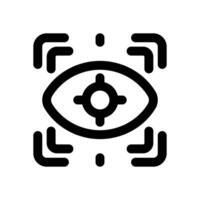 eye scan line icon. Clean and minimalist icon for websites and mobile apps. vector