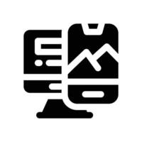 responsive design glyph icon. Strong and solid icon for websites and mobile apps. vector