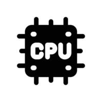 cpu glyph icon. Strong and solid icon for websites and mobile apps. vector